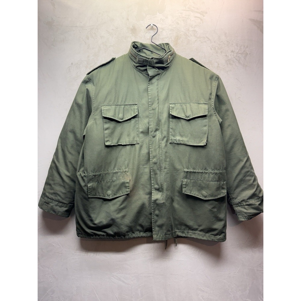 VTG 80s Rothco Ultra Force M65 Jacket Mens XL Green Military w Liner Heavyweight